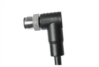 M12 Txiv neej Angled UnShielded A-Coding 12PIN PUR Cable 3.0M M12 * 1.0