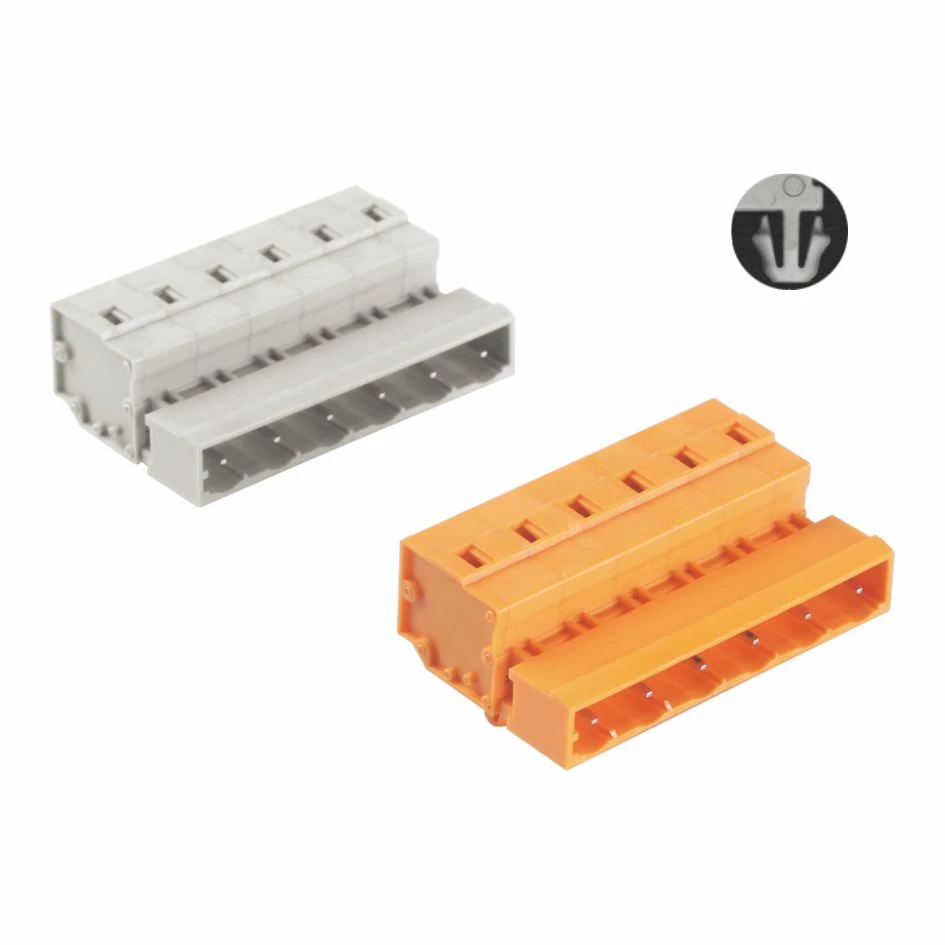 Pluggable Caij Nplooj Ntoos Hlav Txiv neej Connector 7.5/7.62mm Nrog Cov Kem Tas